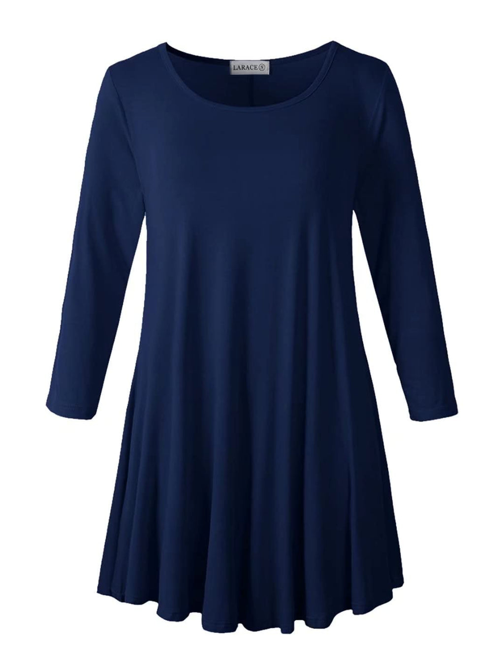 LARACE 3/4 Sleeve Shirts for Women Plus Size Tunic Dressy Top Loose Fit Flare T-Shirt