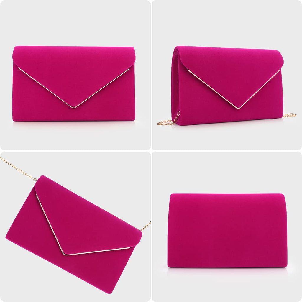 BBjinronjy Clutch Purse for Women Evening Bags Handbags for Wedding Party Cocktail Prom Faux Suede Crossbody Shoulder Bag