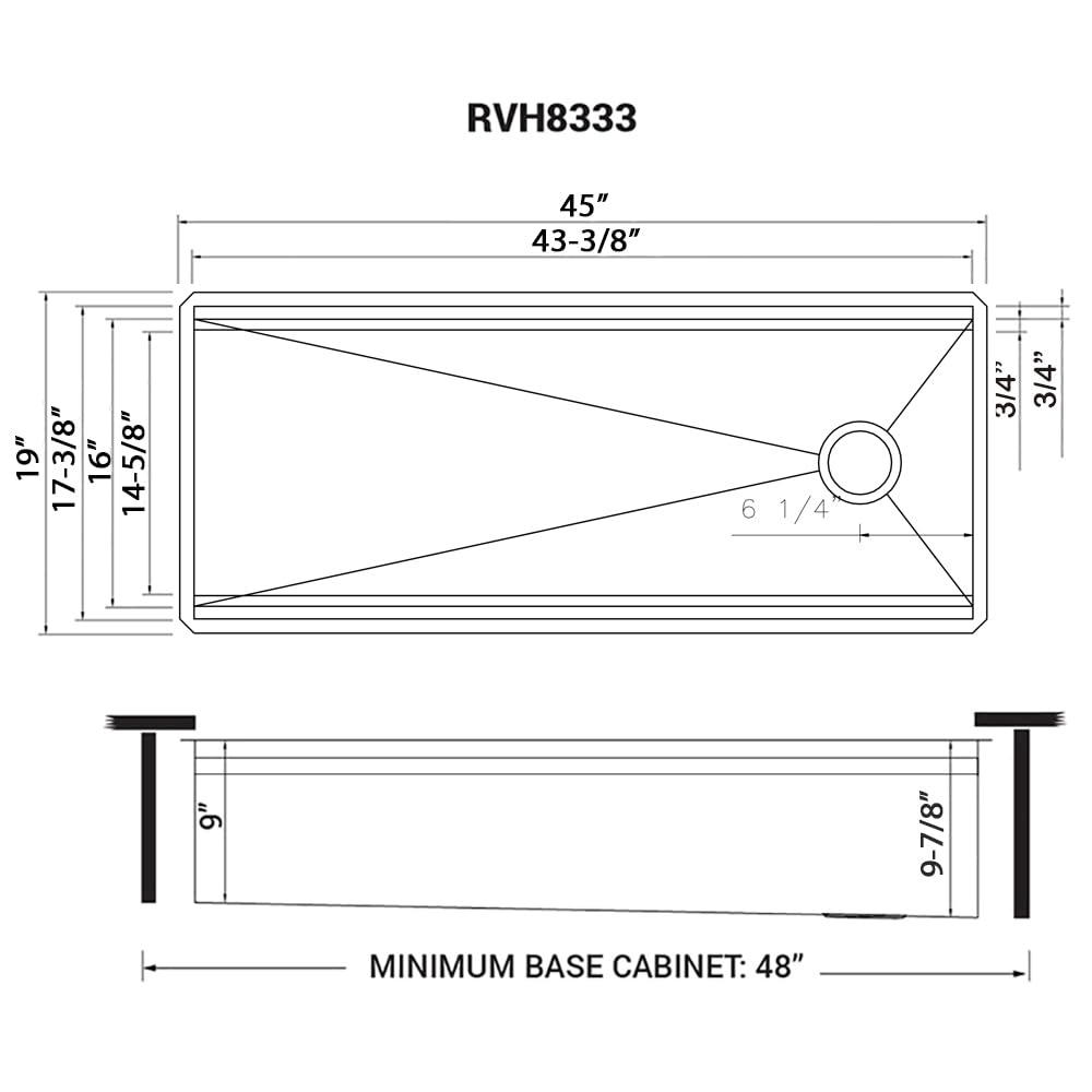 Ruvati 33-inch Workstation Kitchen Sink - Dual Tier Double Bowl Kitchen Sink - Low Divide Undermount Sinks - 16 Gauge Stainless Steel Kitchens Sinks - RVH8255