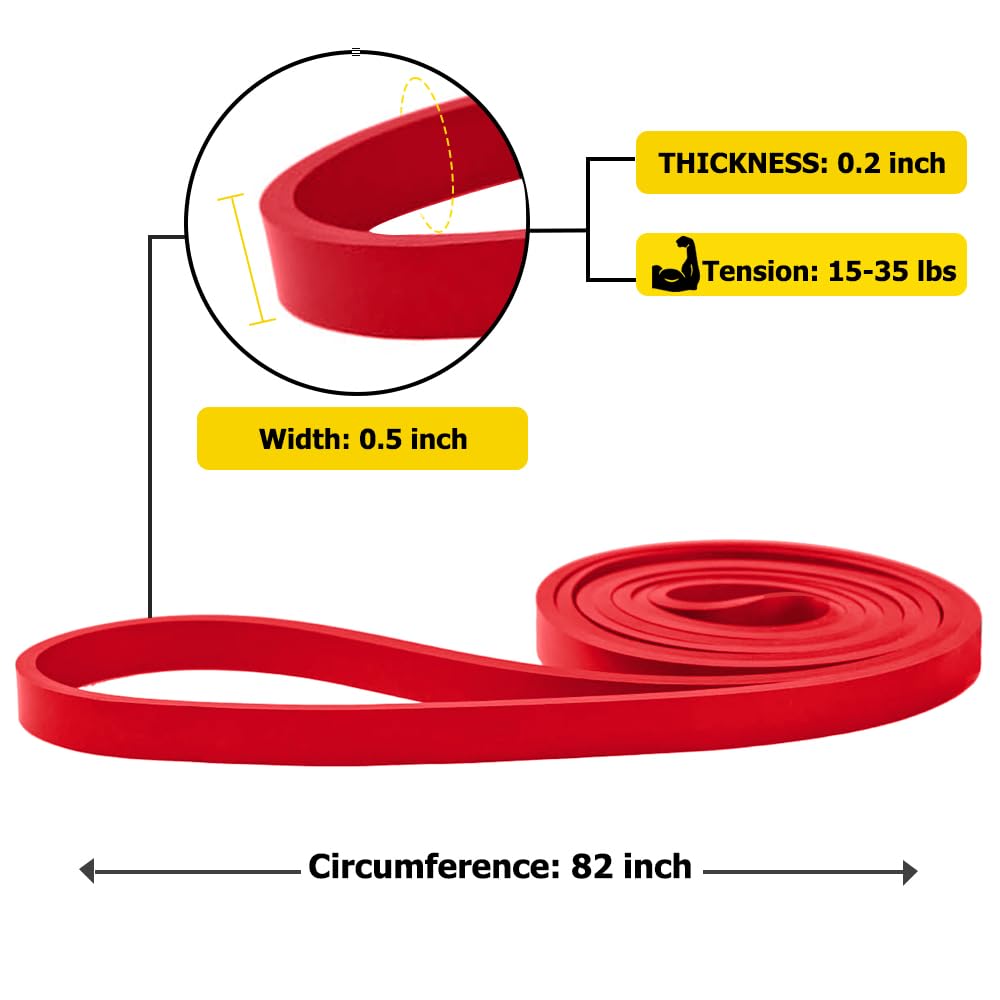 ROSAPOAR Resistance Band Pull up Band Fitness Exercise Bands Natural Latex for Workout Body Stretch Powerlifting Band Fitness Sport Training at Home/The Gym