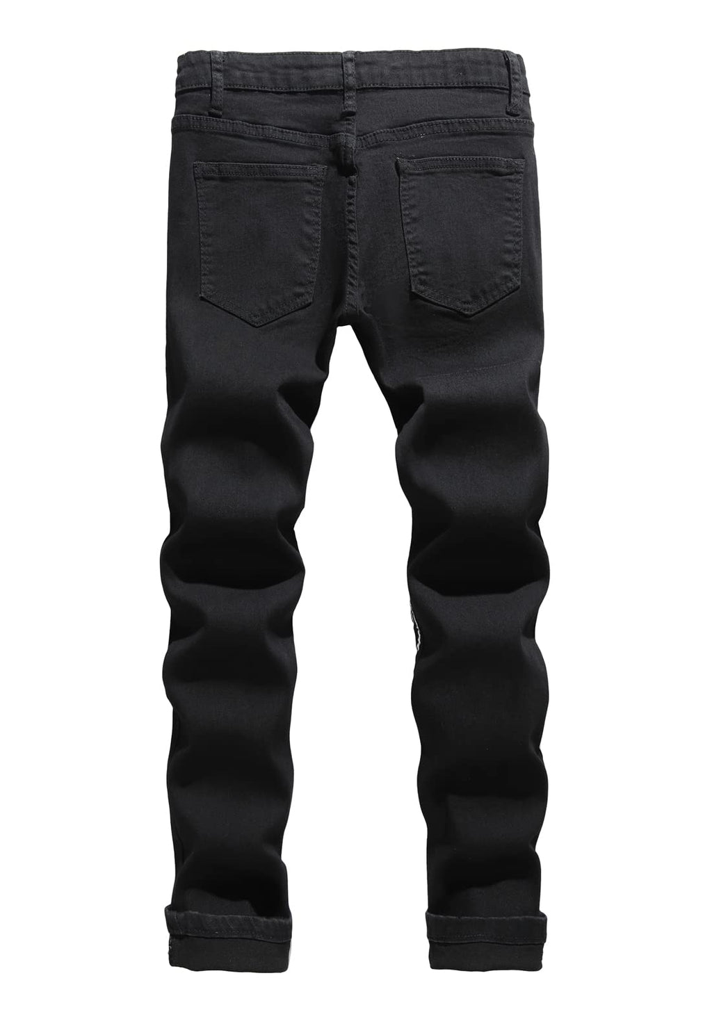 Boy's Skinny Fit Ripped Destroyed Distressed Stretch Slim Jeans Pants