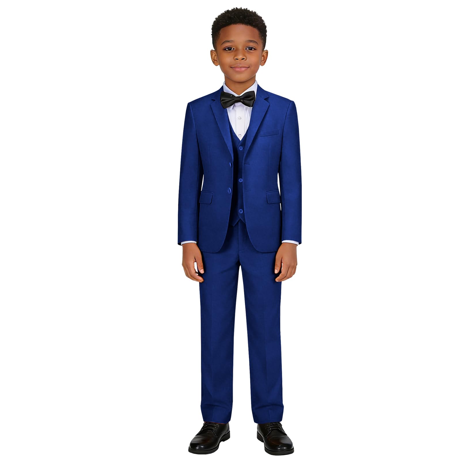 Boy Suits 5 Pieces Formal Suit Set with Adjustable Waist Kids Dress Suit for Wedding Prom