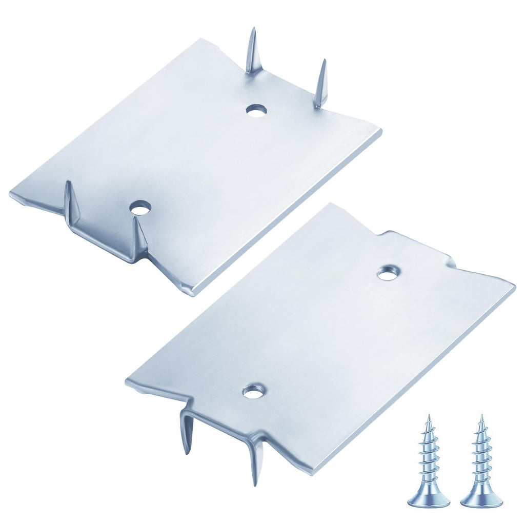 Wensilon(30 pcs) Stainless Steel 304 1.5X2 Inch 16-Gauge Anti-Nail Protection Plate Shield, Nail Plate for Wood Studs, Steel Cable Wire Protector Plate with Sharp Pointed Prongs