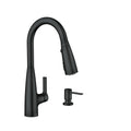 Moen Haelyn Pulldown Kitchen Faucet with Power Boost, 87627 | Pulldown sprayer, Power Boost technology, Soap dispenser included, Chrome finish, High arc faucet