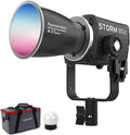 Aputure Storm 80c RGB LED Video Light, 80w Full-Color Point Source Fixture, 20,185Lux @1m, 1,800K-20,000K Advanced Diode Mixing, CRI≥97, IP65 Weatherproof, Sidus Link, DMX & LumenRadio Control
