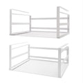 Nxconsu 2 Pack Small Compact Heavy Duty Under Cabinet Organizer, Slide-Under Shelf Basket with Metal Bottom, Hanging Pantry Shelf for Kitchen Cupboard Bookshelf Closet, Holds 15 lbs, Black, 11.02"