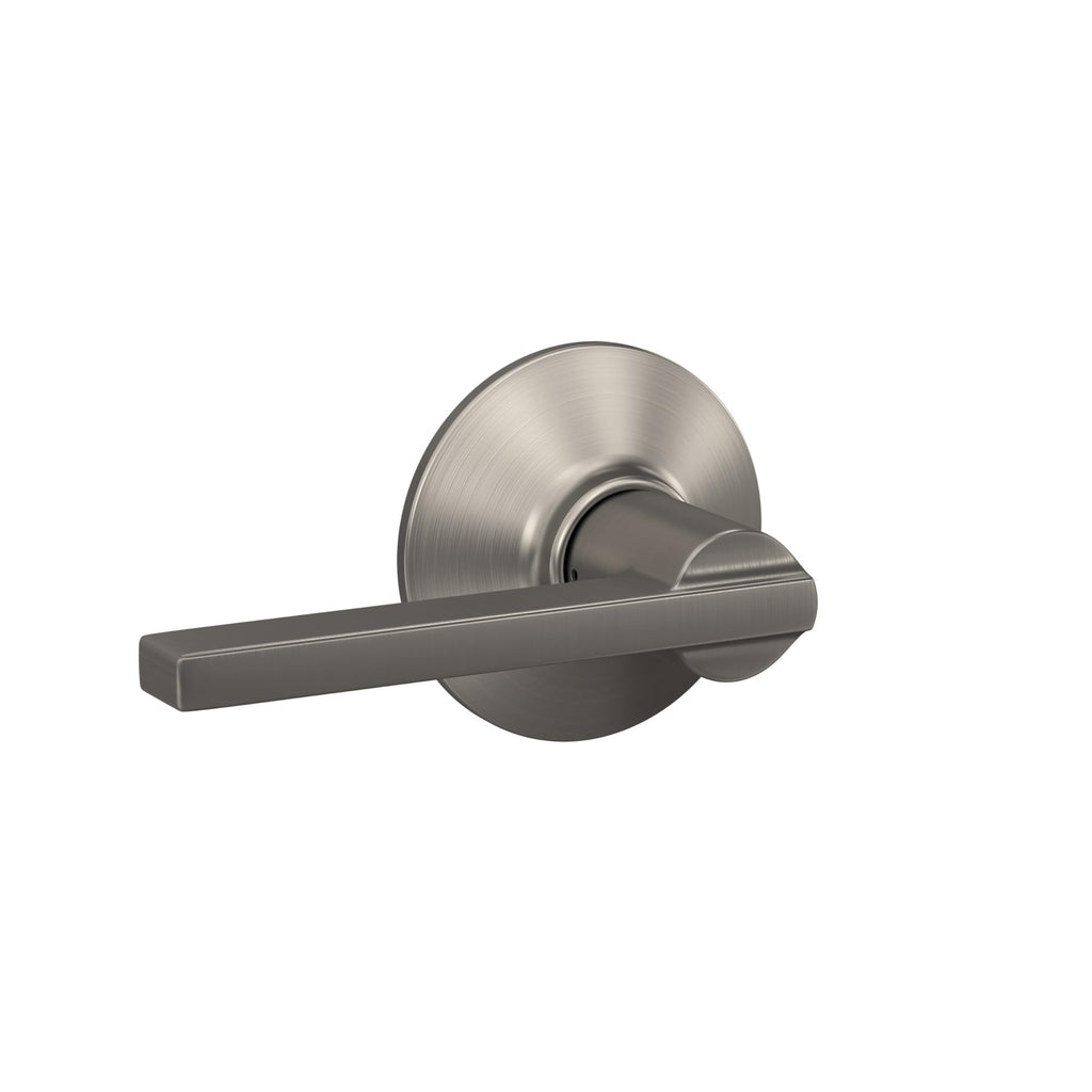 Schlage F10 LAT 716 Latitude Door Lever, Hall & Closet Passage Lock, Aged Bronze