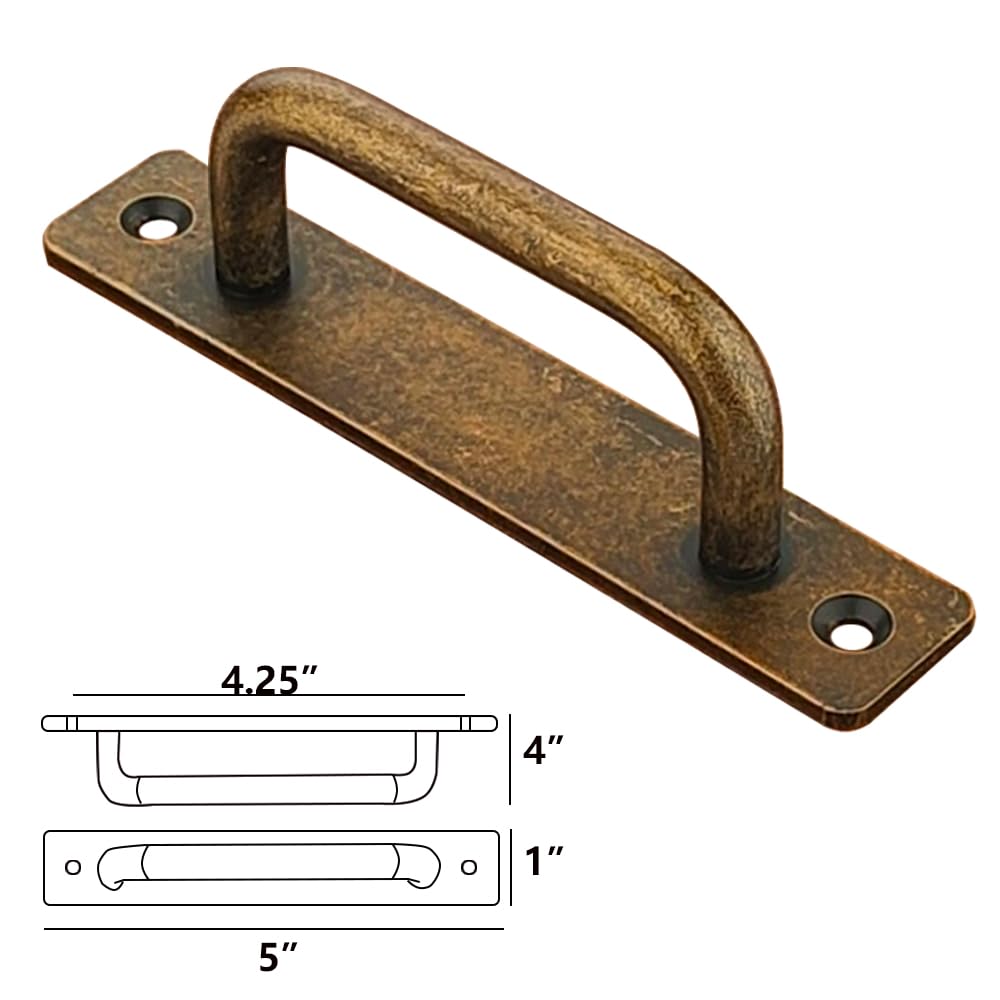 2 Pack 4 1/4 Inch 108 mm Copper Cabinet Handles Aluminum Cabinet Pulls Drawer Pulls