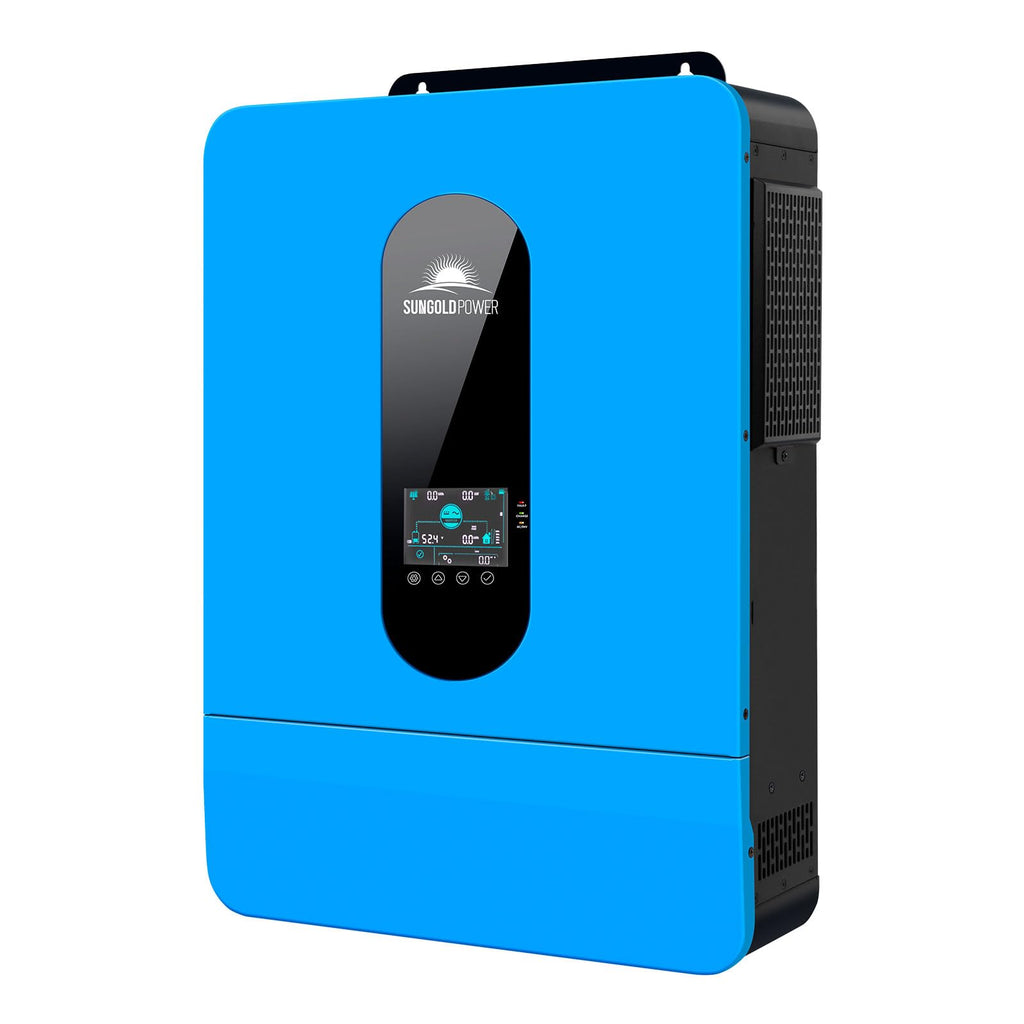 SUNGOLDPOWER 10000W DC 48V UL1741 Solar Inverter,Split Phase,Built-in 2 MPPT Solar Controllers,Max. 200A Battery Charging,AC Input/Output 120V/240V(settable) Inverter Charger(Support Parallel & COMM)