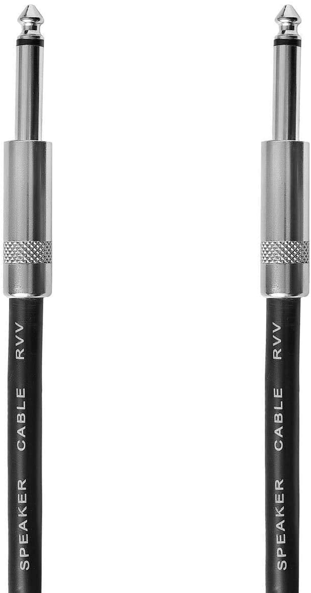 2Pcs 3 Feet Professional Speaker Cables, Pair 3 ft 12 Gauge 1/4 Inch Male Audio Amplifier Connection Heavy Duty Cord Wire