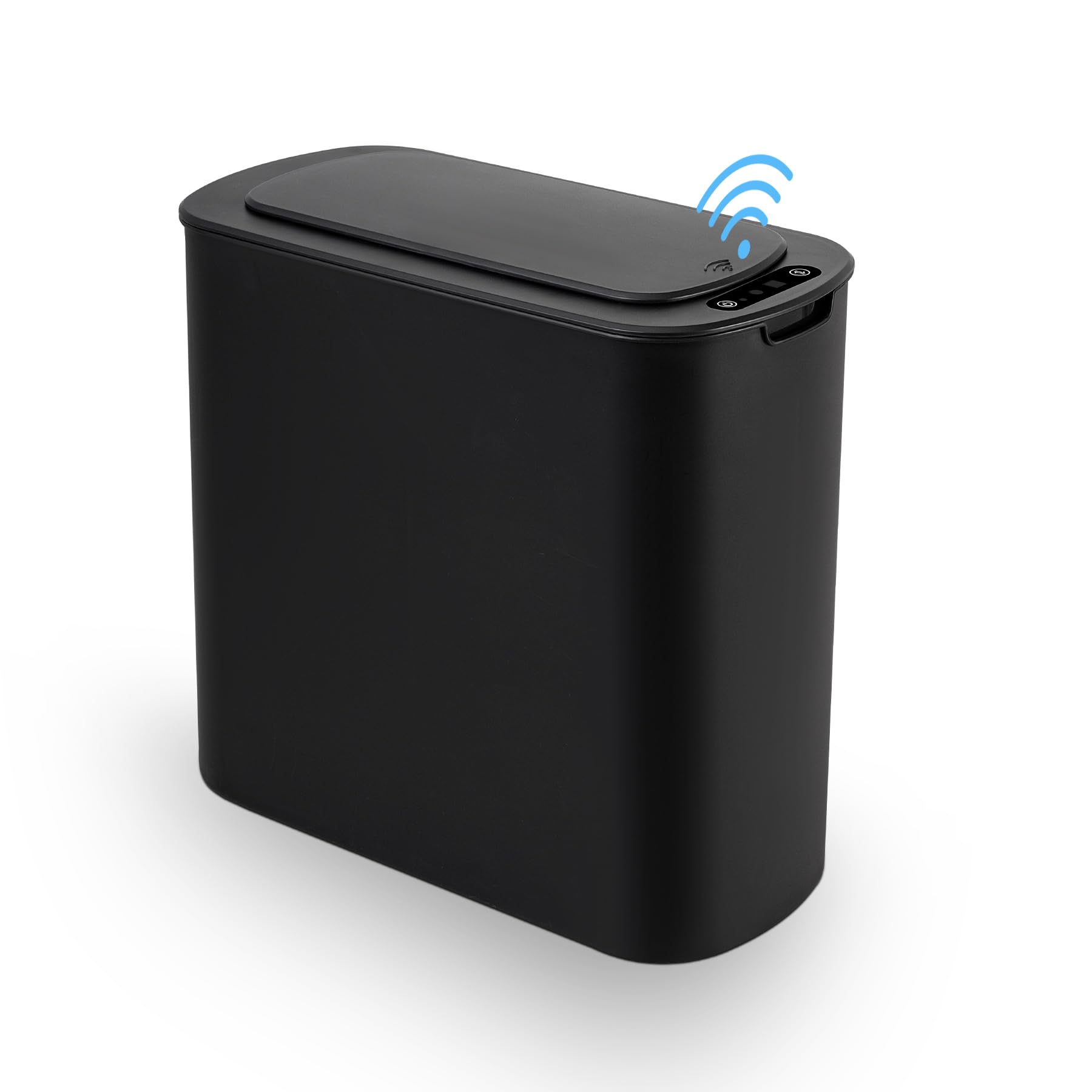 Cesun Automatic Motion Sensor Black Bathroom Trash Can with Lid, 2.6 Gallon Touchless Trash Bin, Smart Plastic Slim Garbage Can Small Wastebasket for Toilet, Office, rv, Bedroom, Living Room