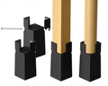 Adjustable Furniture Risers,4Pack Adjustable Bed Risers with Screw Clamp - Heavy Duty Sofa Tables Furniture Risers Fit for Square/Round Furniture Leg Diameter 0.8''-1.6'' (2Inch Black)