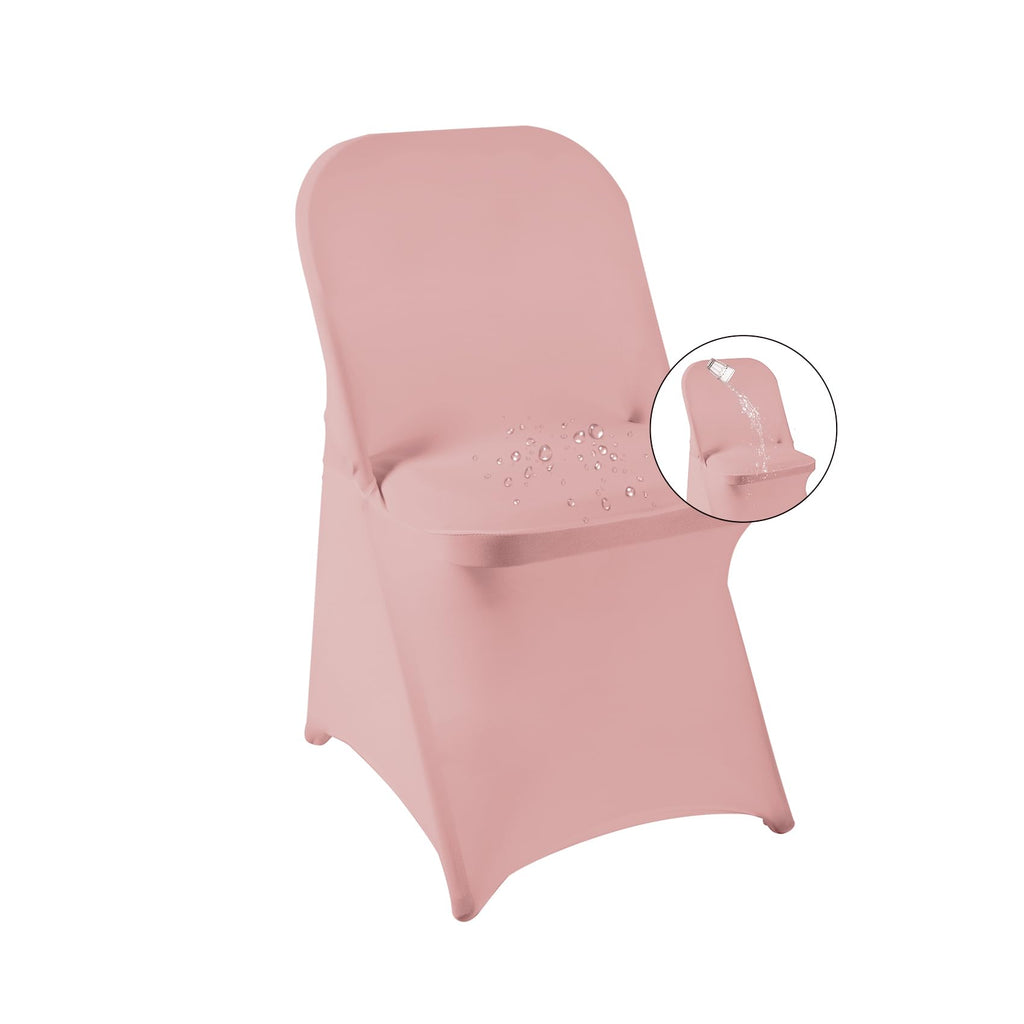 magalo 12 Pack Black Spandex Folding Waterproof Chair Cover, Stretch Chair Cover Protector for Wedding, Party, Dining Banquet and Other Special Events