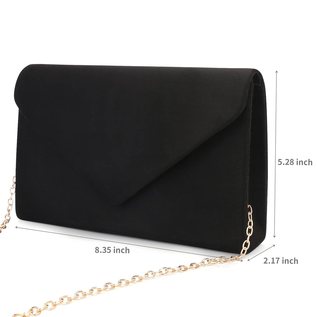 BBjinronjy Clutch Purse for Women Evening Bags Handbags for Wedding Party Cocktail Prom Faux Suede Crossbody Shoulder Bag
