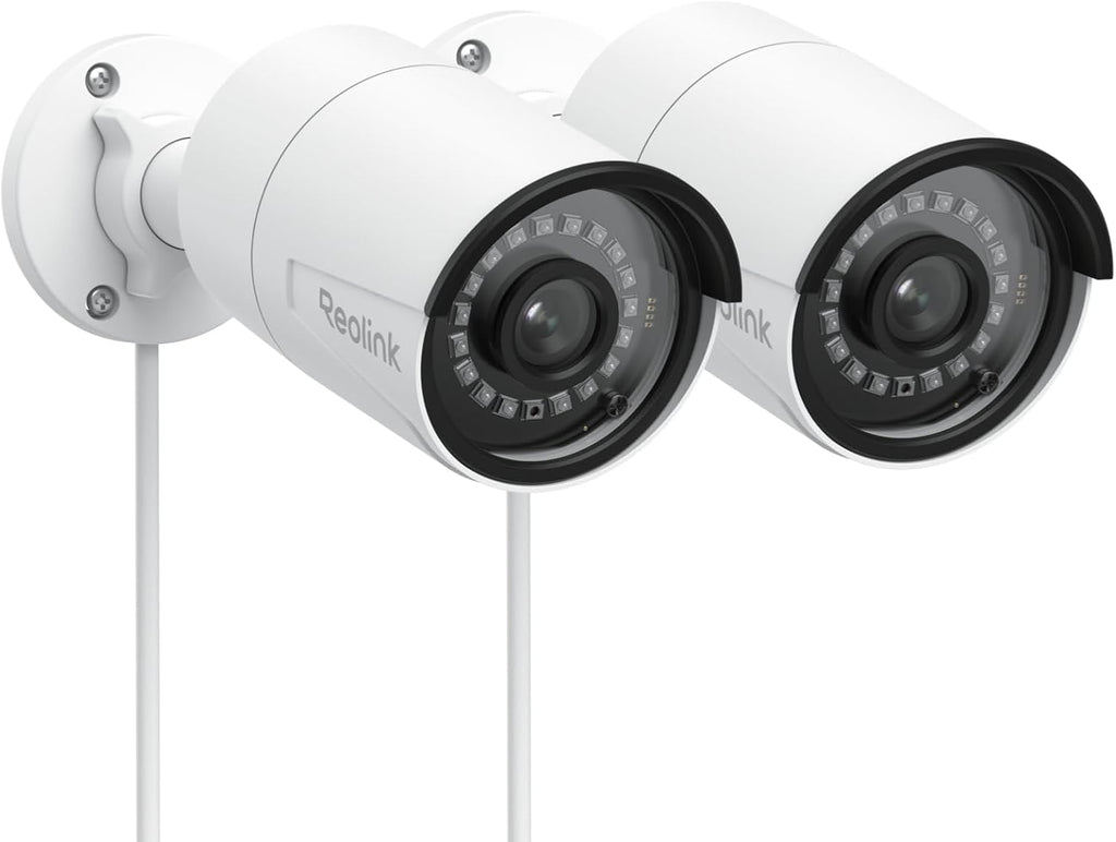 REOLINK 5MP PoE Security Camera, Outdoor Indoor Surveillance for home, Person/Vehicle/Pet Detection, Time-Lapse, 100ft IR Night Vision, Work with Smart Home, support 512GB SD Card, RLC-510A(Pack of 2)