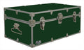 C&N Footlockers - Full-Size Happy Camper Trunk - #1 Summer Camp Trunk - Made in the USA - Steel Footlocker with Lid Stay - 32 x 18 x 13.5 Inches (Dark Green)