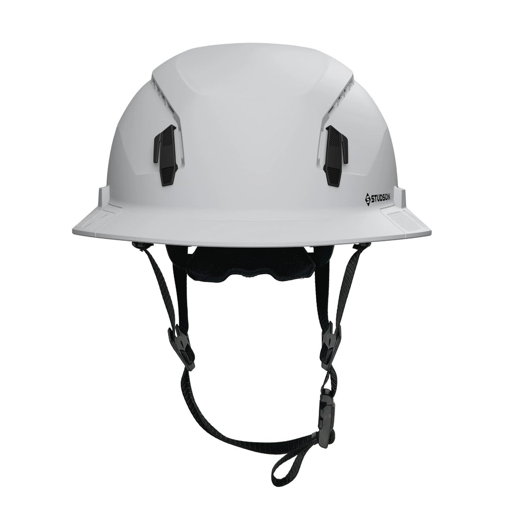 STUDSON SHK-1 Full Brim Safety Helmet: ANSI/ISEA Z89.1 Type II Compliant (R 2019), Lightweight & Breathable, NFC Emergency Contact Chip, One Size, Class C & E Protection