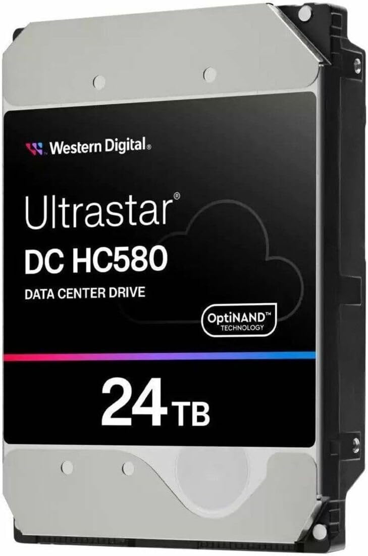 WD Ultrastar DC HC580 WUH722424ALE6L4 - Hard Drive - 24 TB - Internal - 3.5" (8.9 cm) - SATA 6Gb/s - 7200 RPM - Buffer: 512 MB