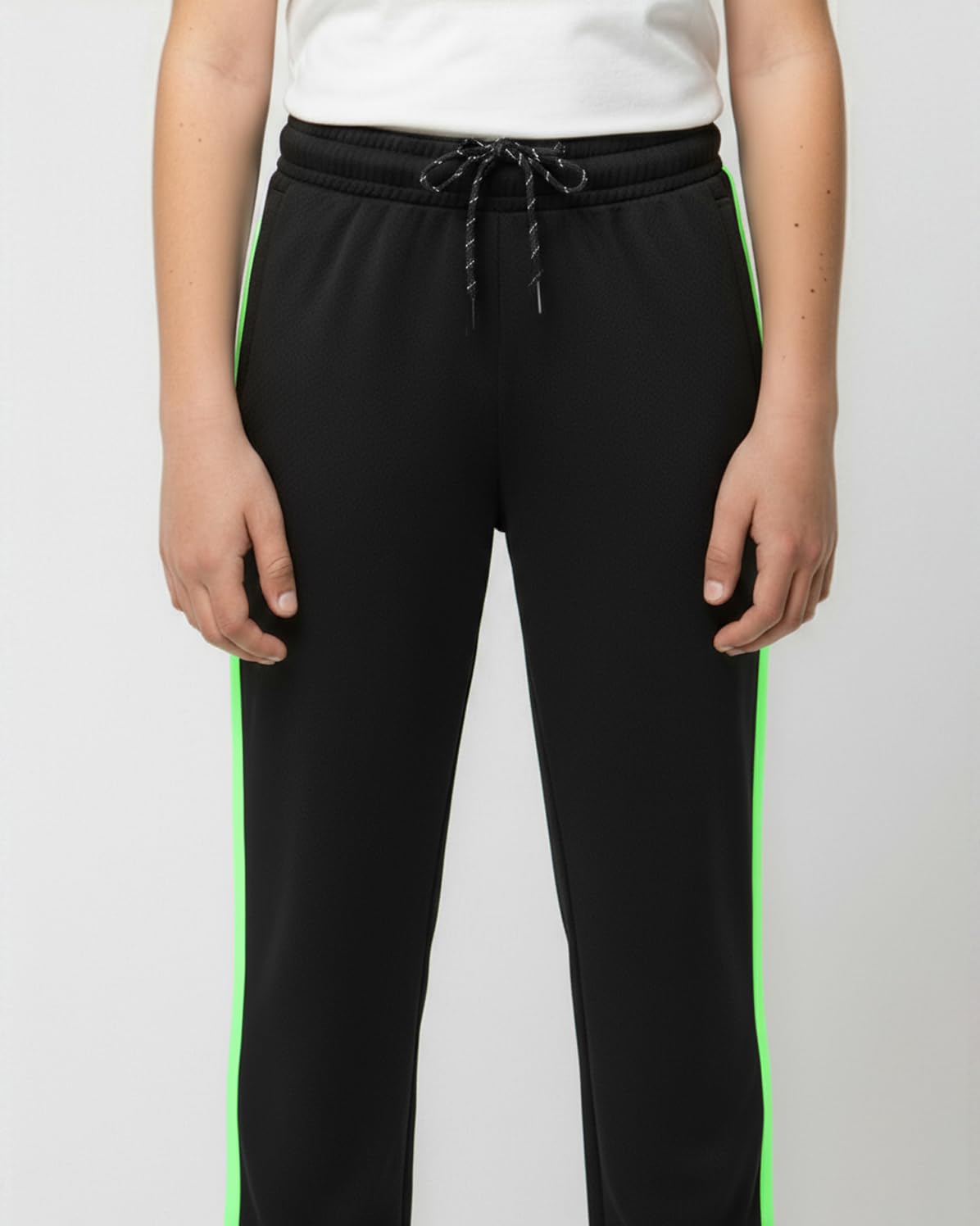 Real Essentials 3 Pack: Boys' Mesh Open Bottom Active Sweatpants with Pockets & Drawstring