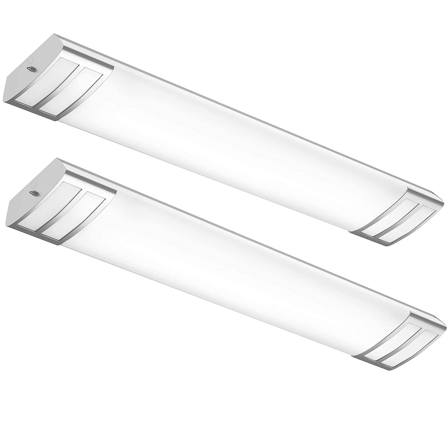 ANTLUX 4ft LED Flush Mount Linear Lights 40W 4500lm Kitchen Light Fixtures, 4000K, 4 Foot led Kitchen Ceiling Light fixtures for Living Room, Laundry, Replace for Fluorescent Version 2 Pack