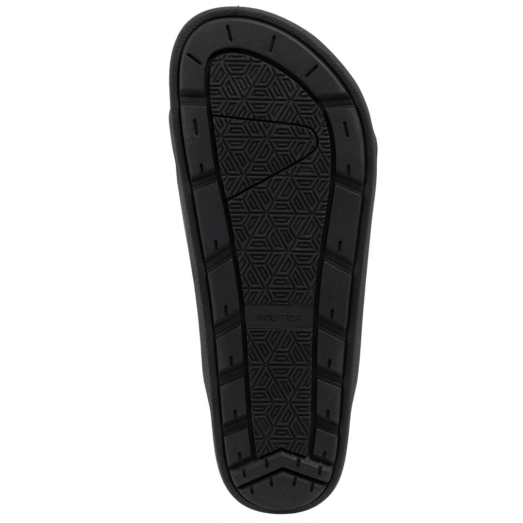 Nautica Men's Sandals - Casual Slides with 2 Adjustable Buckle Straps and Cork Footbed for Ultimate Comfort and Style (Regular/Wide Width, Big Size)