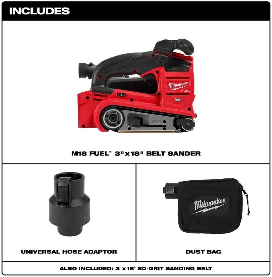 Milwaukee Electric Tool M18 Fuel 3"" x18 Belt Sander