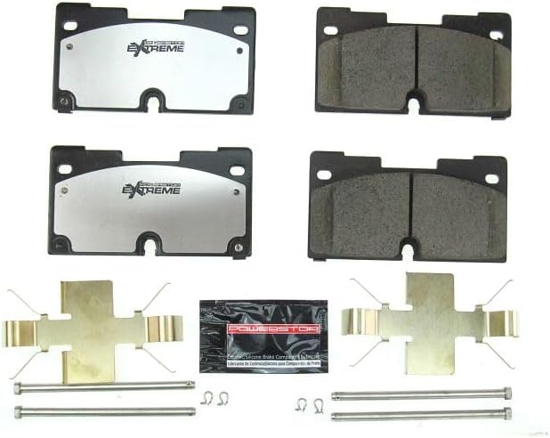 PowerStop Front Brake Pads for Cadillac Escalade 2021-24 |Escalade ESV 2021-24 |Chevrolet Silverado 1500 2019-24 - Z36 Truck & Tow Carbon-Fiber Ceramic Brake Pads with Installation Hardware, Z36-2173