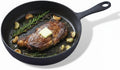 Flambo Skillet #10 - Naturally Non-Stick 10 Inch Pre-Seasoned Cast Iron Frying Pan - Smooth Nonstick Finish for Grilling, Frying, Sauteing, Searing, Baking - Use on Oven, Stove, Grill, or Campfire