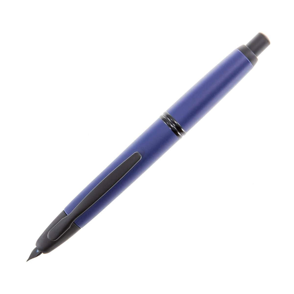 PILOT Vanishing Point Collection Refillable & Retractable Fountain Pen, Black Carbonesque Barrel with Rhodium Accents, Blue Ink, Medium Nib (60246)