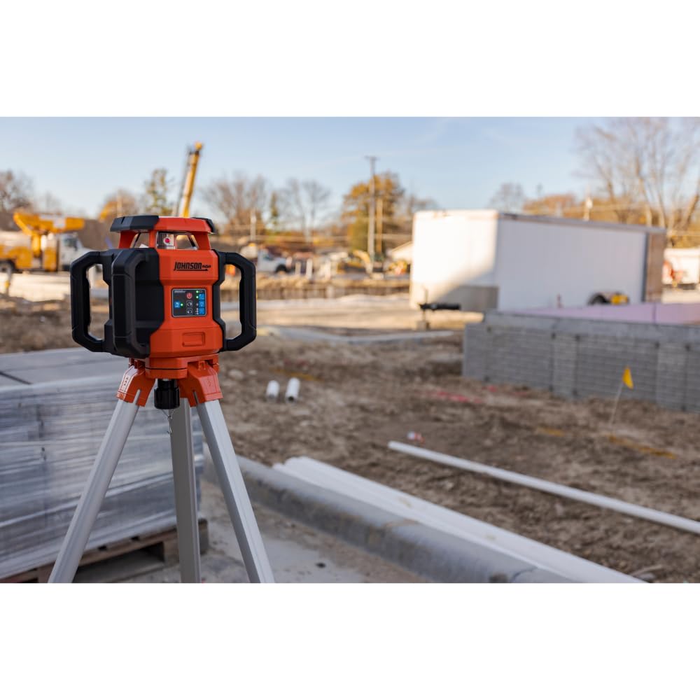 Johnson Level & Tool 40-6541 High Accuracy Dual Slope Rotary Laser System, Red, 1 ‎Kit