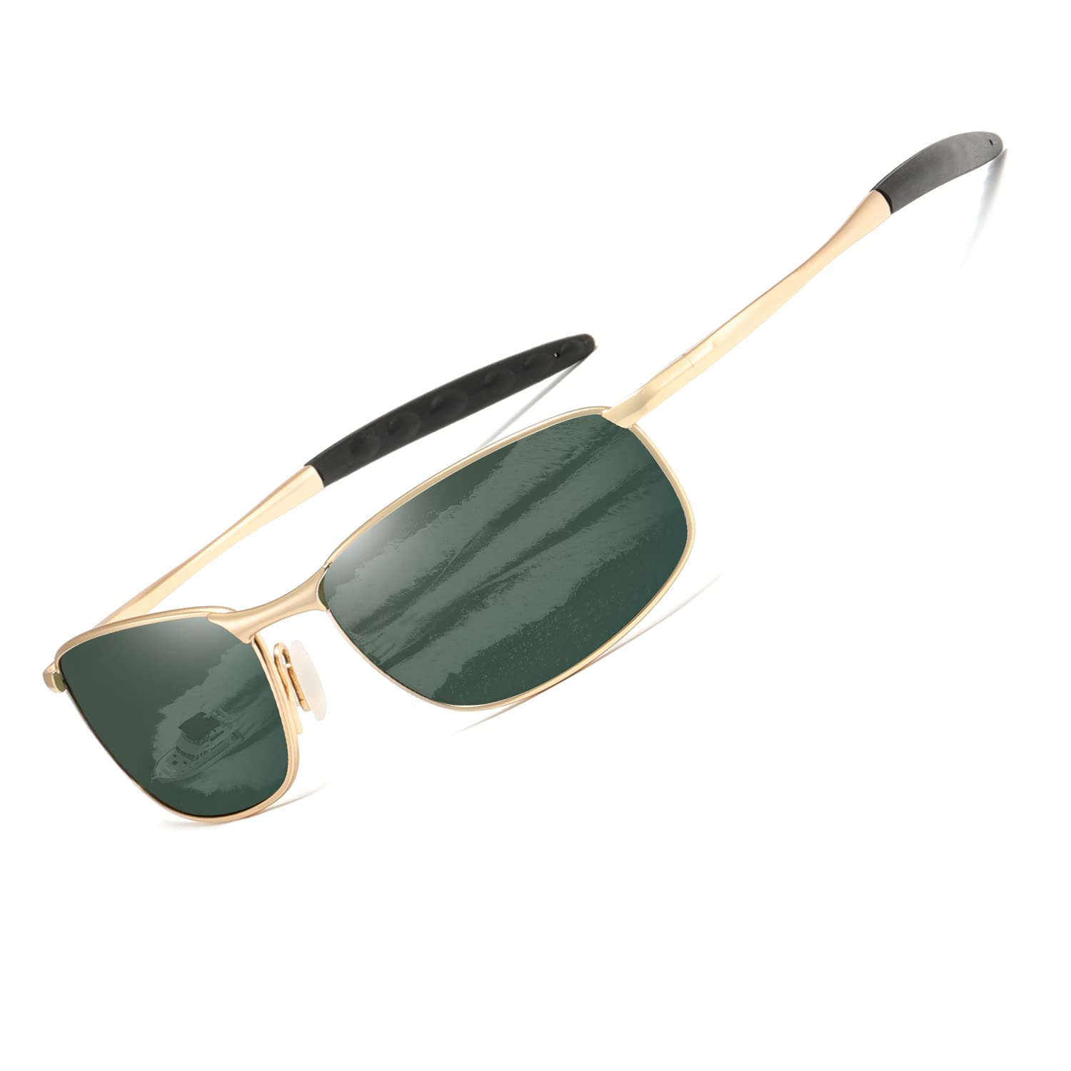 AEVOGUE Polarized Sunglasses For Men Rectangle Metal Frame Retro Sun Glasses AE0395