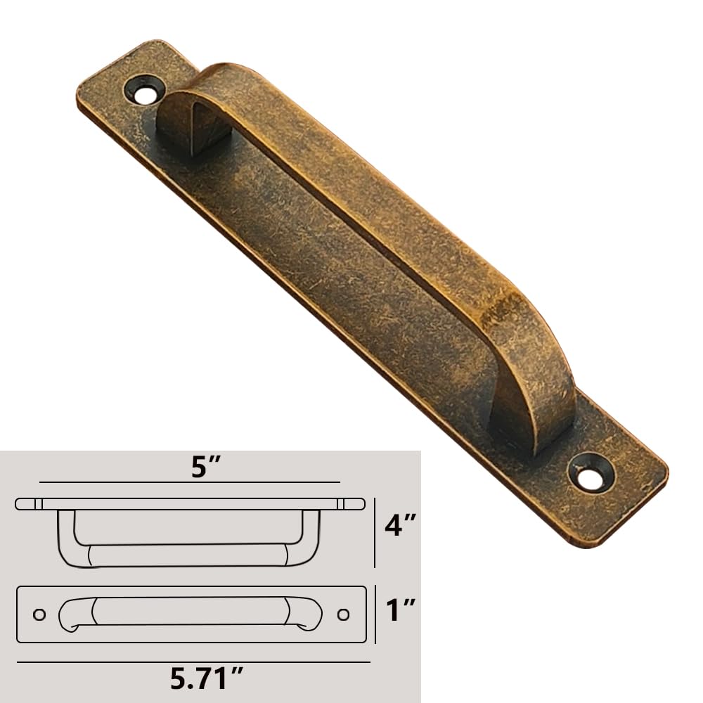 2 Pack 4 1/4 Inch 108 mm Copper Cabinet Handles Aluminum Cabinet Pulls Drawer Pulls