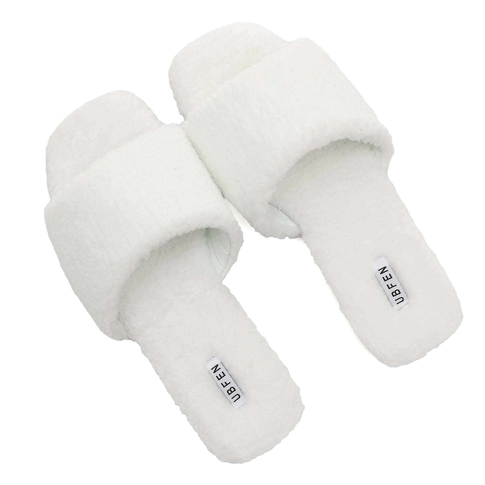 UBFEN Womens Mens Slippers Memory Foam Comfort Fuzzy Plush Lining Slip On House Shoes