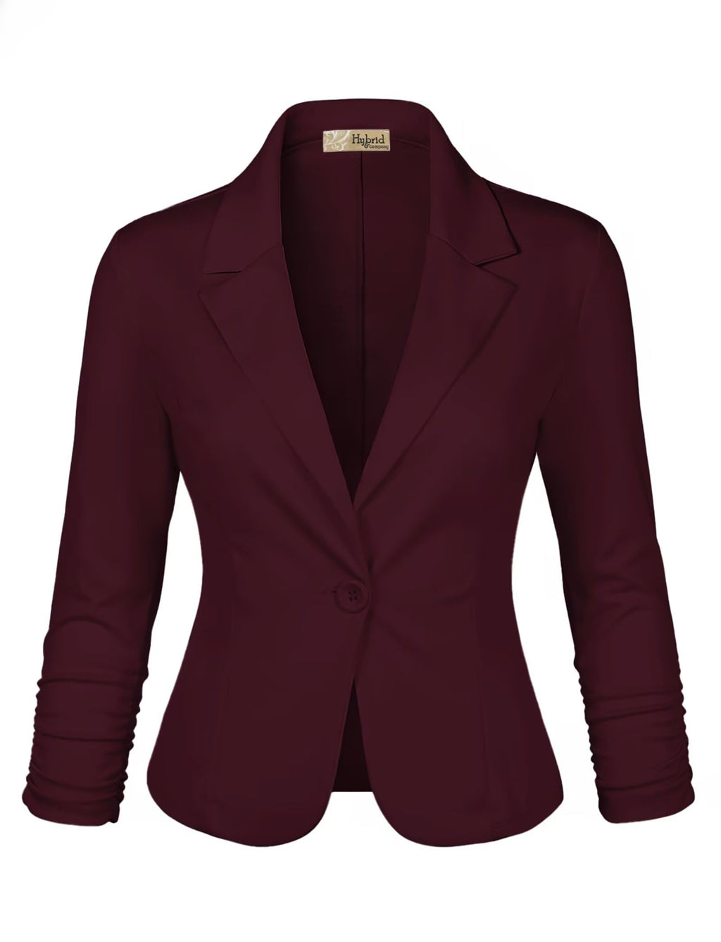 Hybrid & Company Women's Lightweight Casual Work Office Stretch Ponte Cardigan Blazer Jacket Made in USA