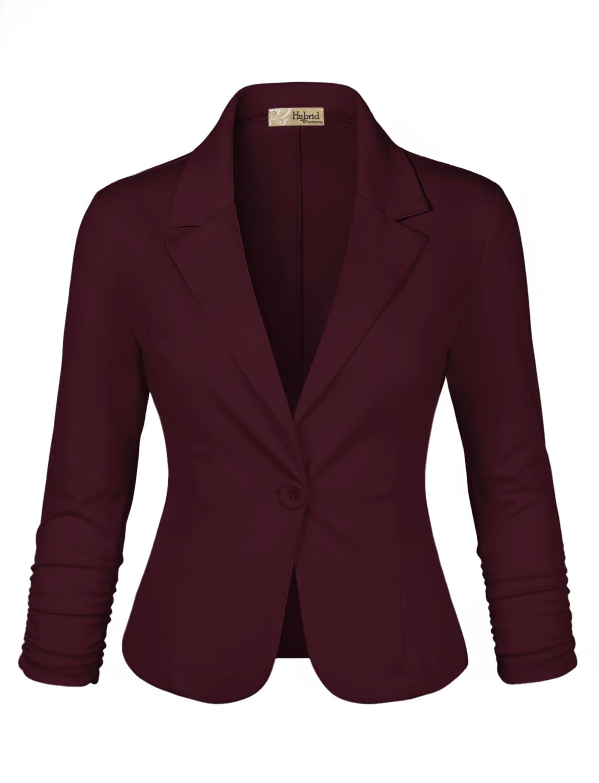 Hybrid & Company Women's Lightweight Casual Work Office Stretch Ponte Cardigan Blazer Jacket Made in USA