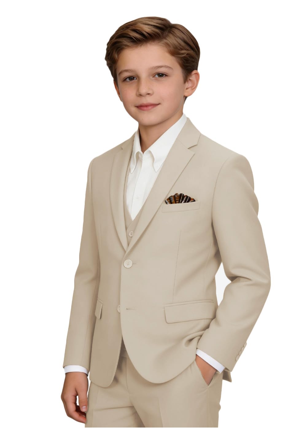 Boys' Suits Formal Tuxedo Slim Fit Boys Suit Set for Wedding Outfit Teen Boy Dress Clothes