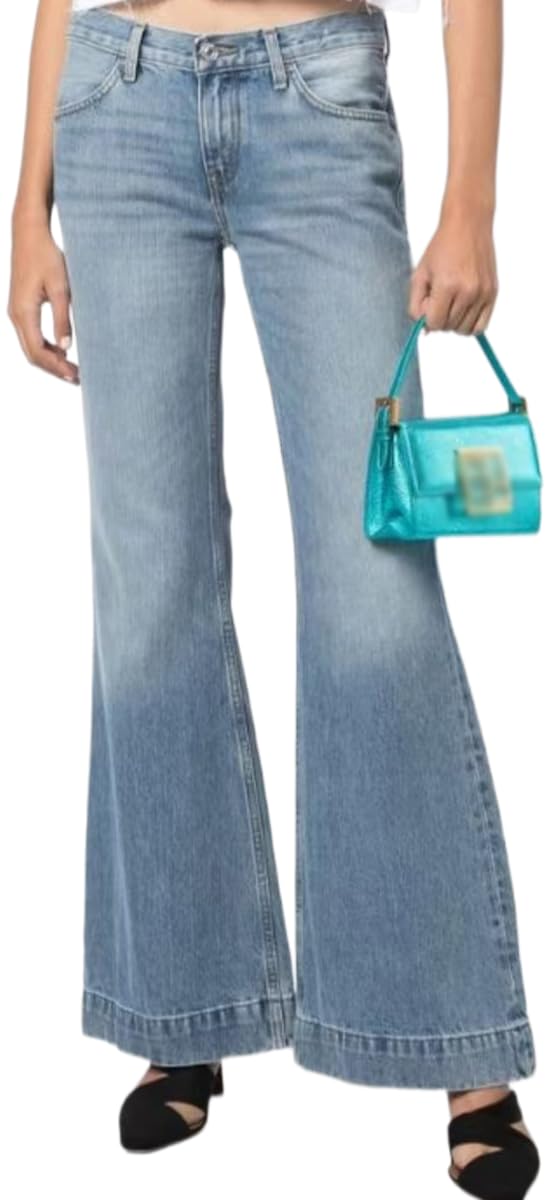 Bell Bottom Jeans for Women Ripped High Waisted Classic Flared Denim Pants