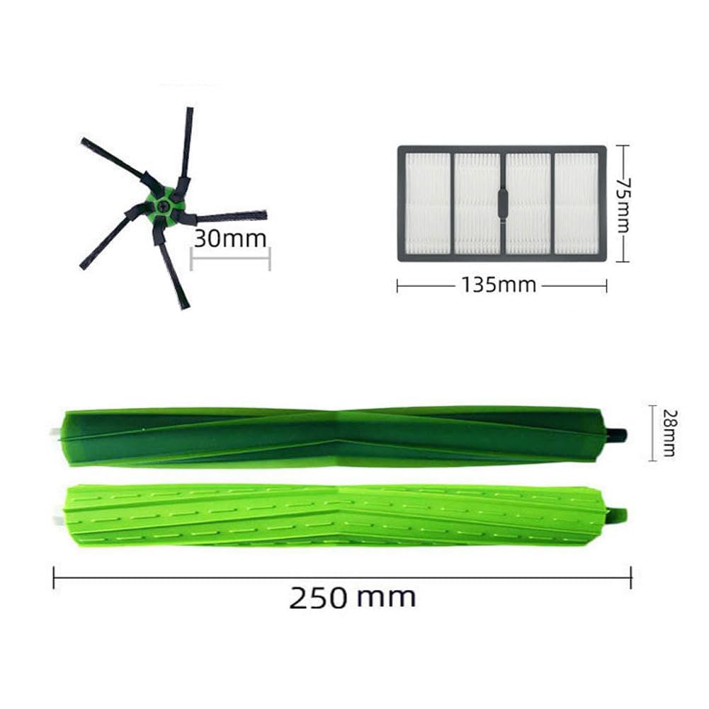 Replacement Parts Fit for iRobot Roomba s9 (9150) s9+ (9550) s Series Wi-Fi Connected Robot Vacuum Kits (2 Rubber Brushes, 4 Filters, 6 Side Brushes)