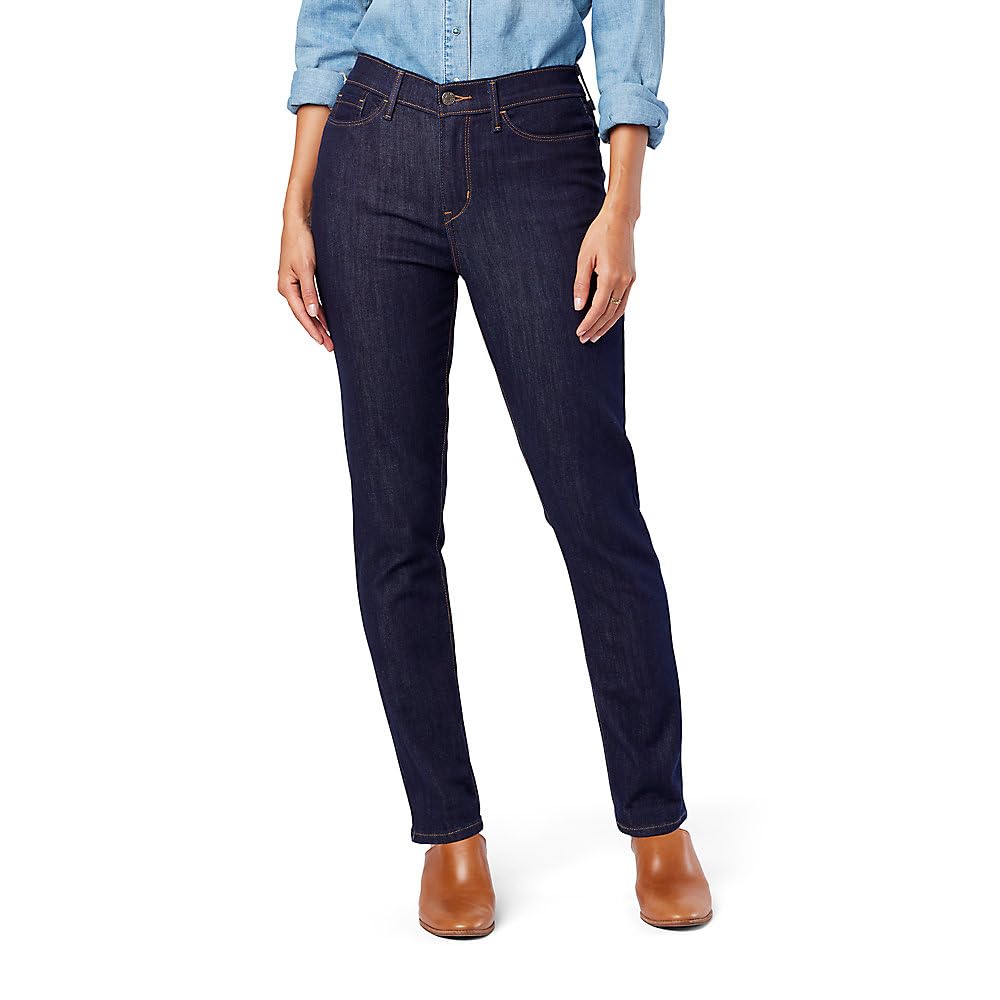 Levi Strauss Signature Gold Women's '03 Essential Classic Slim Taper Jeans Mid-Rise Stretch Denim (Also Available in Plus