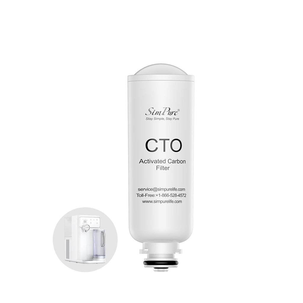 SimPure Y10 Series CTO Filter Replacement Cartridge for Y10C and Y10H Countertop Reverse Osmosis System, 6 Months Replacement Cartridge (1 Pack)