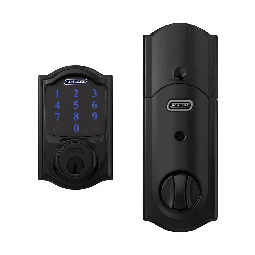 Schlage Connect Smart Deadbolt Lock with Touchscreen Keypad, Keyless Front Door Entry, Z-Wave Plus Compatible, Aged Bronze, BE469ZP CEN 716
