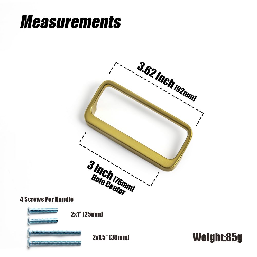 Goo-Ki Antique Brass Cabinet Pulls with 0.6'' (16MM) Hole Centers,Retro Zinc Alloy Drawer Pulls for Drawer,Wardrobe,Cupboard,6 Pack…