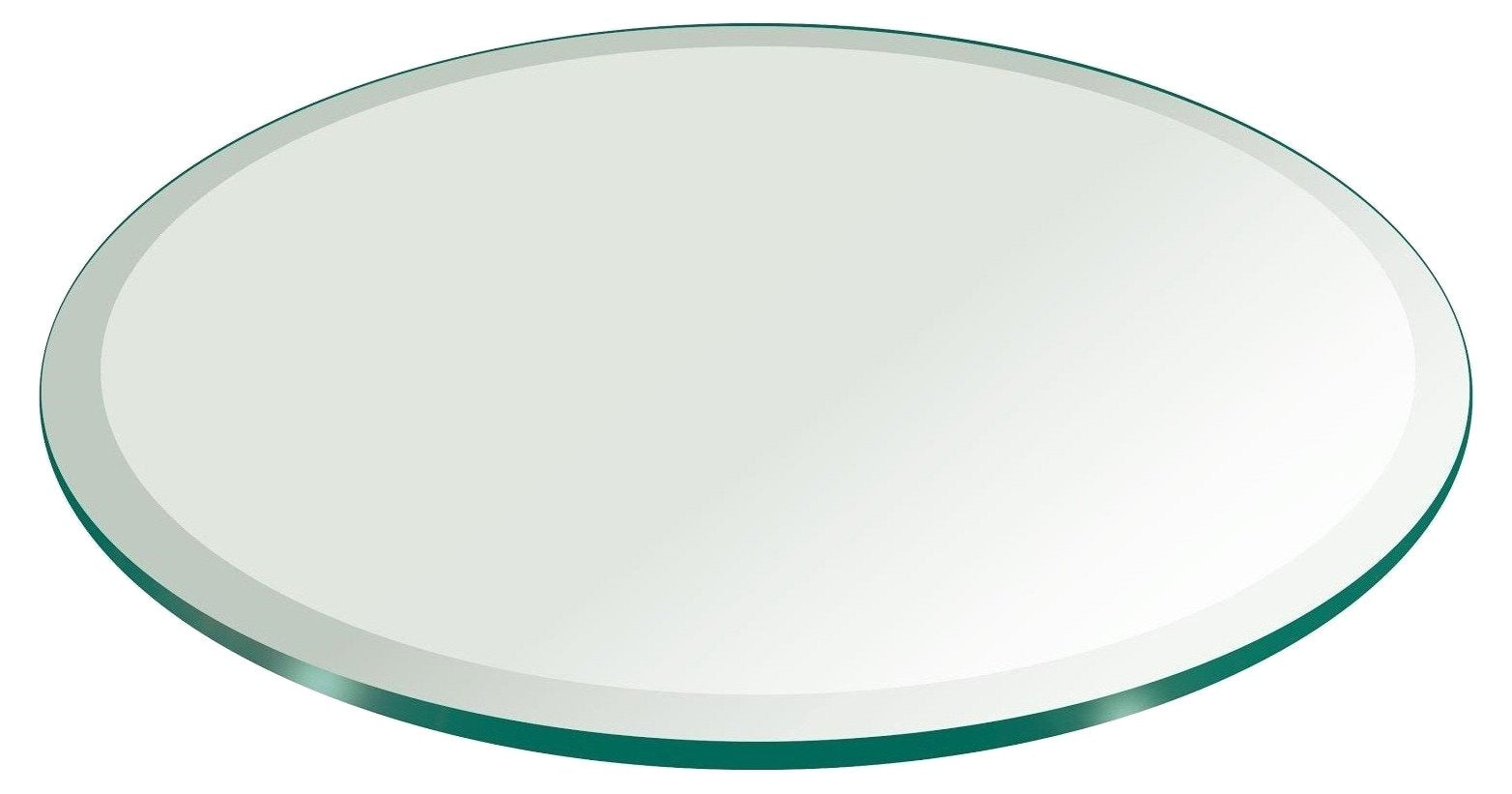 12" Inch Round Glass Table Top 1/2" Thick Tempered Beveled Edge by Fab Glass and Mirror