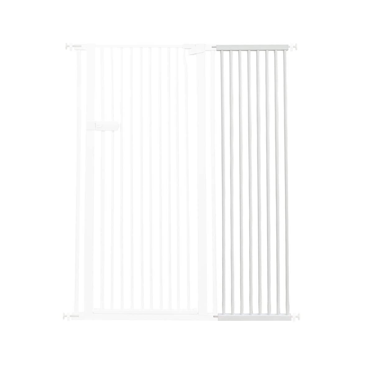 Lumizone Extra Tall Cat Gate Extension Kit 55.12" High 4.13" Wide Black | Tall Pet Gate Dog Gate for Doorway Hallway Stairs Pressure Mounted Extra Wide 1.37" Gap No Drilling