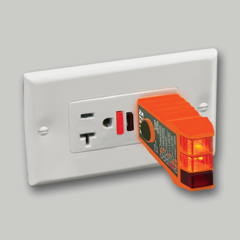 Klein Tools NCVT1P Voltage Tester, Non-Contact Low Voltage Tester Pen, 50V to 1000V AC, Audible and Flashing LED Alarms, Pocket Clip
