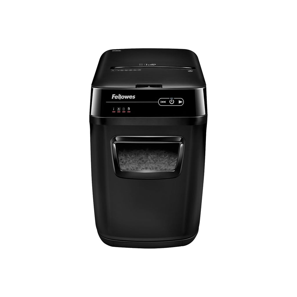 Fellowes AutoMax Micro-Cut 100M Commercial Office Auto Feed 2-in-1 Paper Shredder with 100-Sheet Capacity, Black