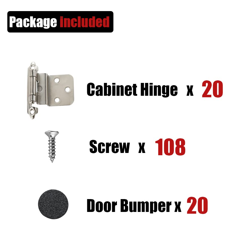 JQK 3/8 Inch Inset Cabinet Door Hinges Oil Rubbed Bronze, 4 Pack 2 Pairs Flush Face Mount Cupboard Self-Closing Kitchen Cabinet Hardware Hinges with Door Bumper, CH201-ORB-P4