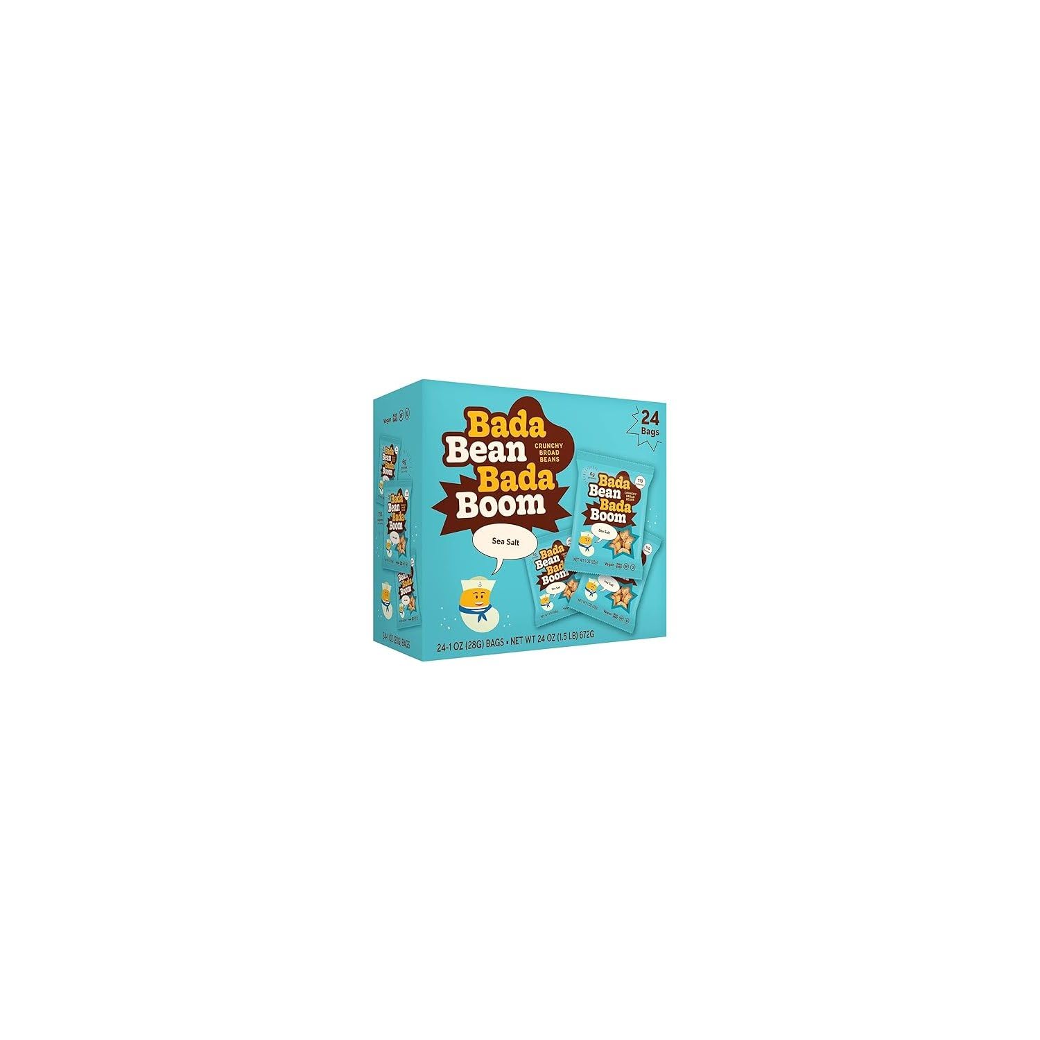 Bada Bean Bada Boom, Crunchy Roasted Broad Bean Snacks (Fava), High Protein, Vegan, Gluten-free - 110 Calorie Packs, Buffalo Wing, 4.5 Ounce (Pack of 6)