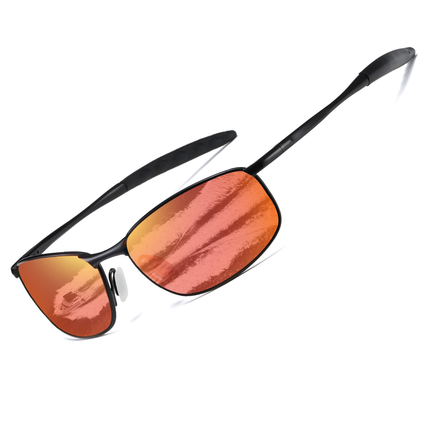AEVOGUE Polarized Sunglasses For Men Rectangle Metal Frame Retro Sun Glasses AE0395