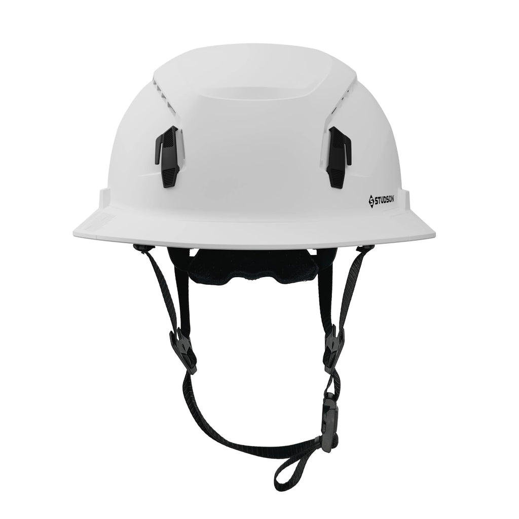 STUDSON SHK-1 Full Brim Safety Helmet: ANSI/ISEA Z89.1 Type II Compliant (R 2019), Lightweight & Breathable, NFC Emergency Contact Chip, One Size, Class C & E Protection